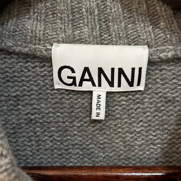 Ganni world - graphic puff shoulder pullover - Picture 3 of 9